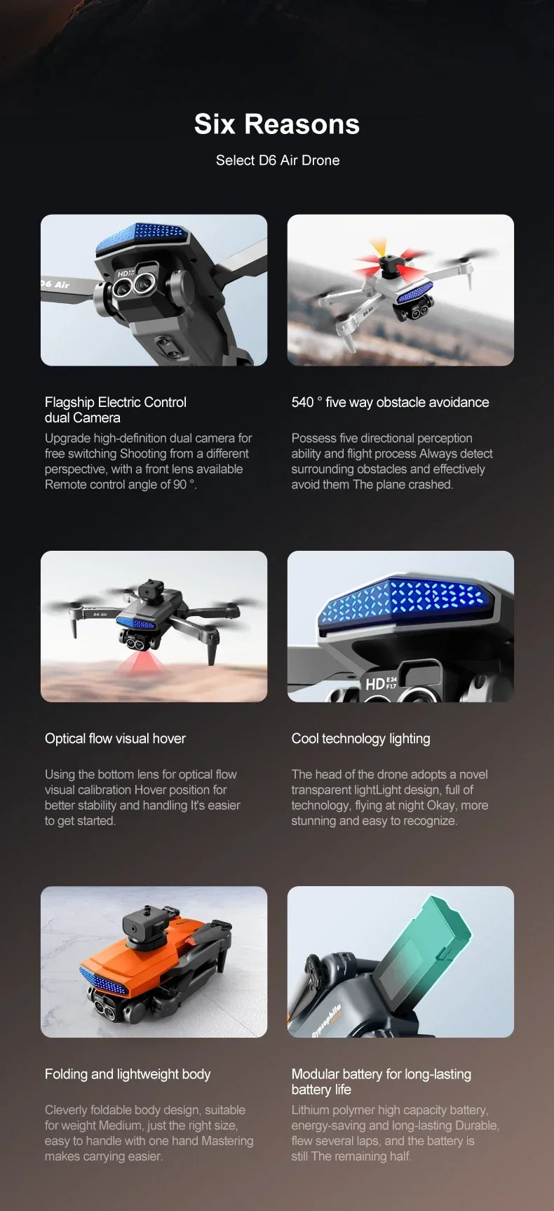 New D6 8K Drone Professional HD Dual Camera