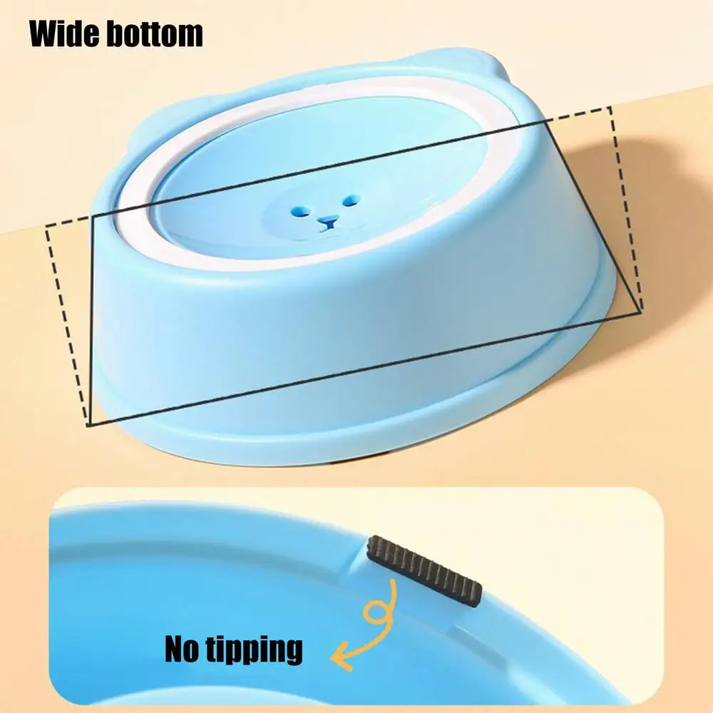 Pet Water Dish Spill-Proof Dog Bowl Slow Water