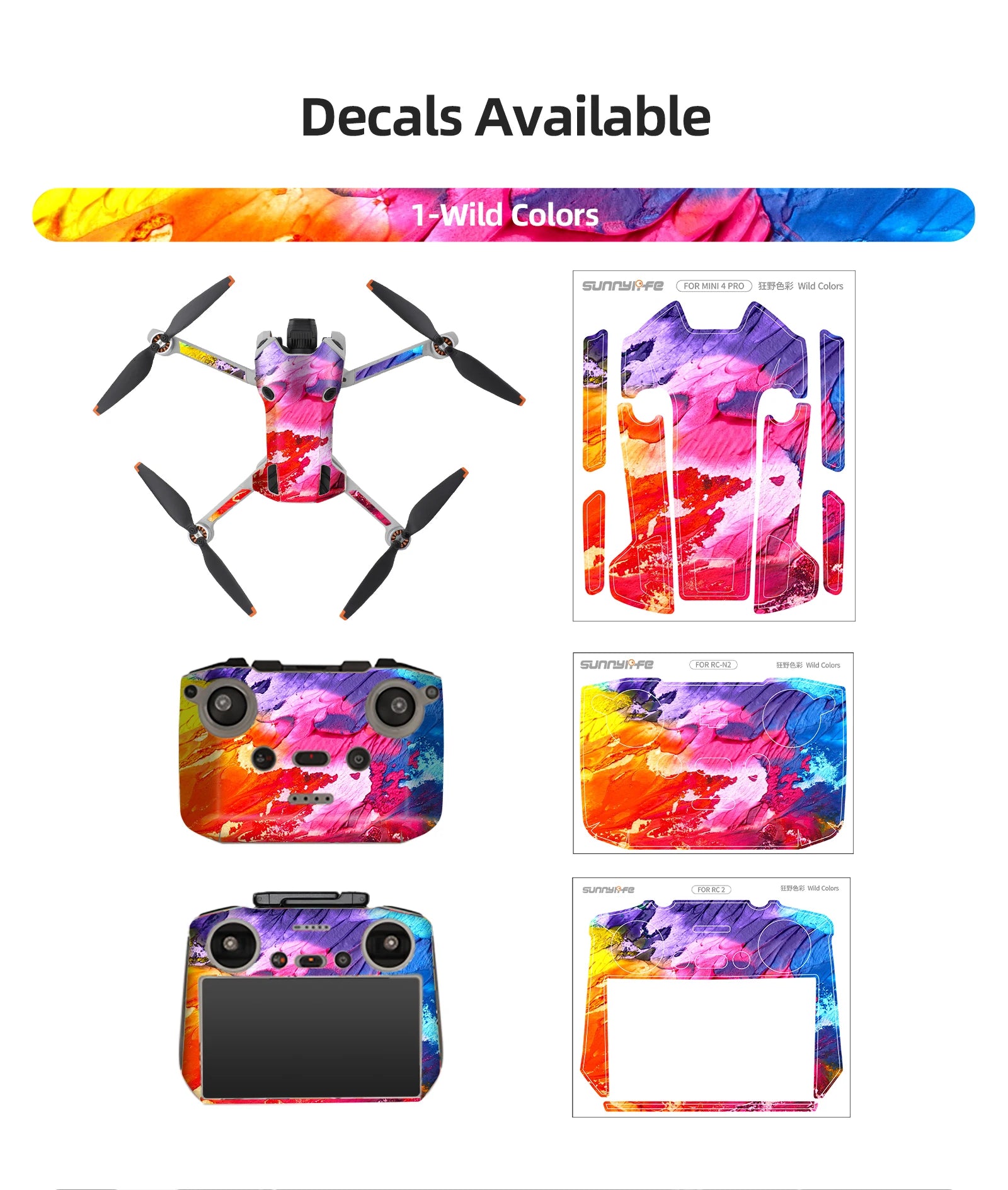 For DJI Mini 4 Pro Stickers Drone Protective Film
