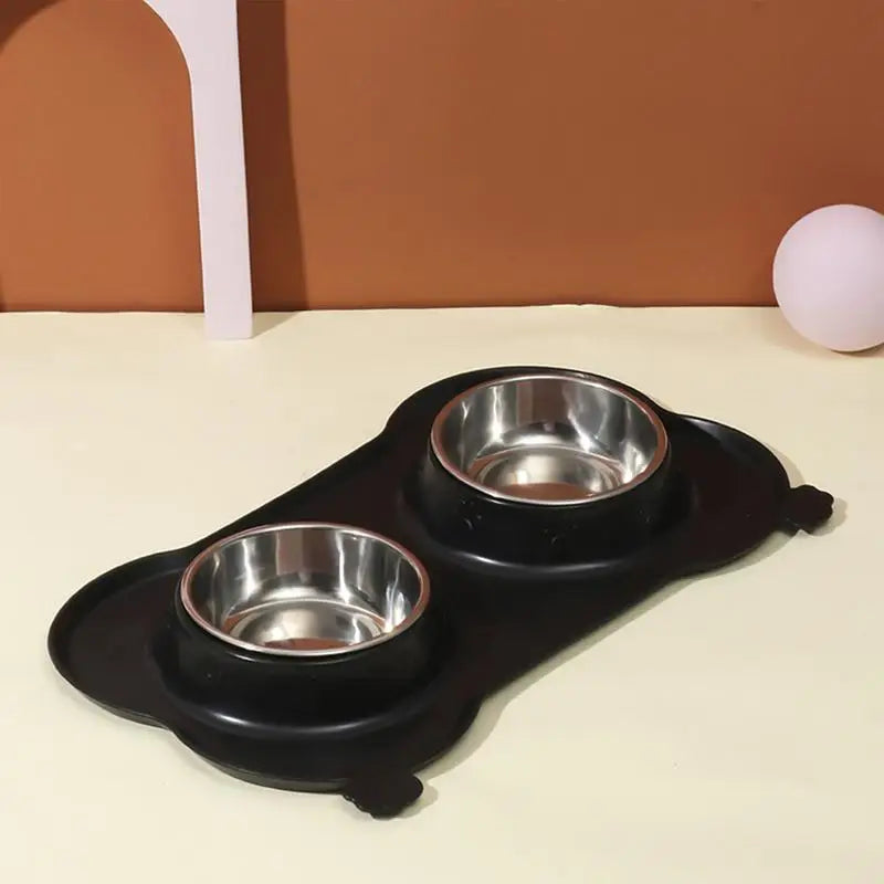 Dog Double Feeding Bowl Double Feeder Bowls