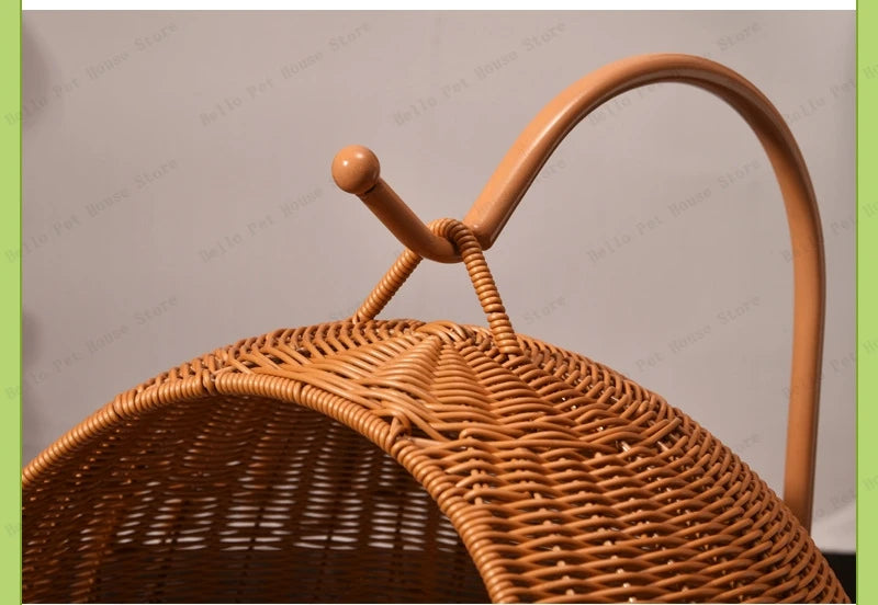 Rattan Cat Nest and Cat Cage Washable Cat Hanging