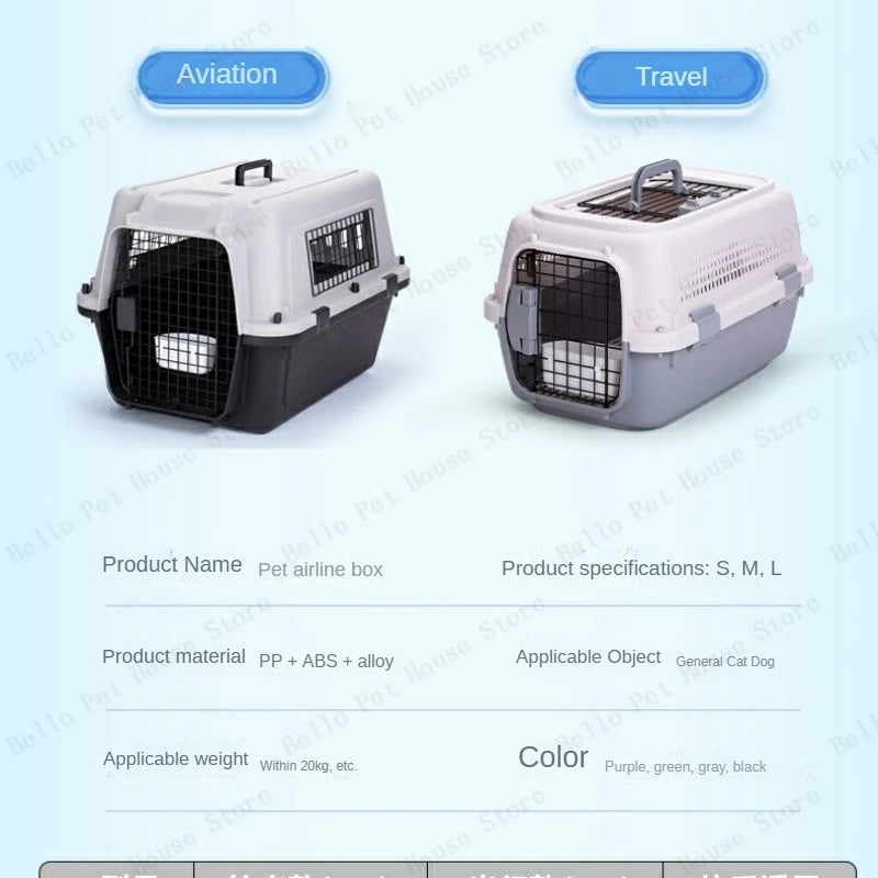 Sturdy Pet Airline Box Ventilated Dog Shipping Box
