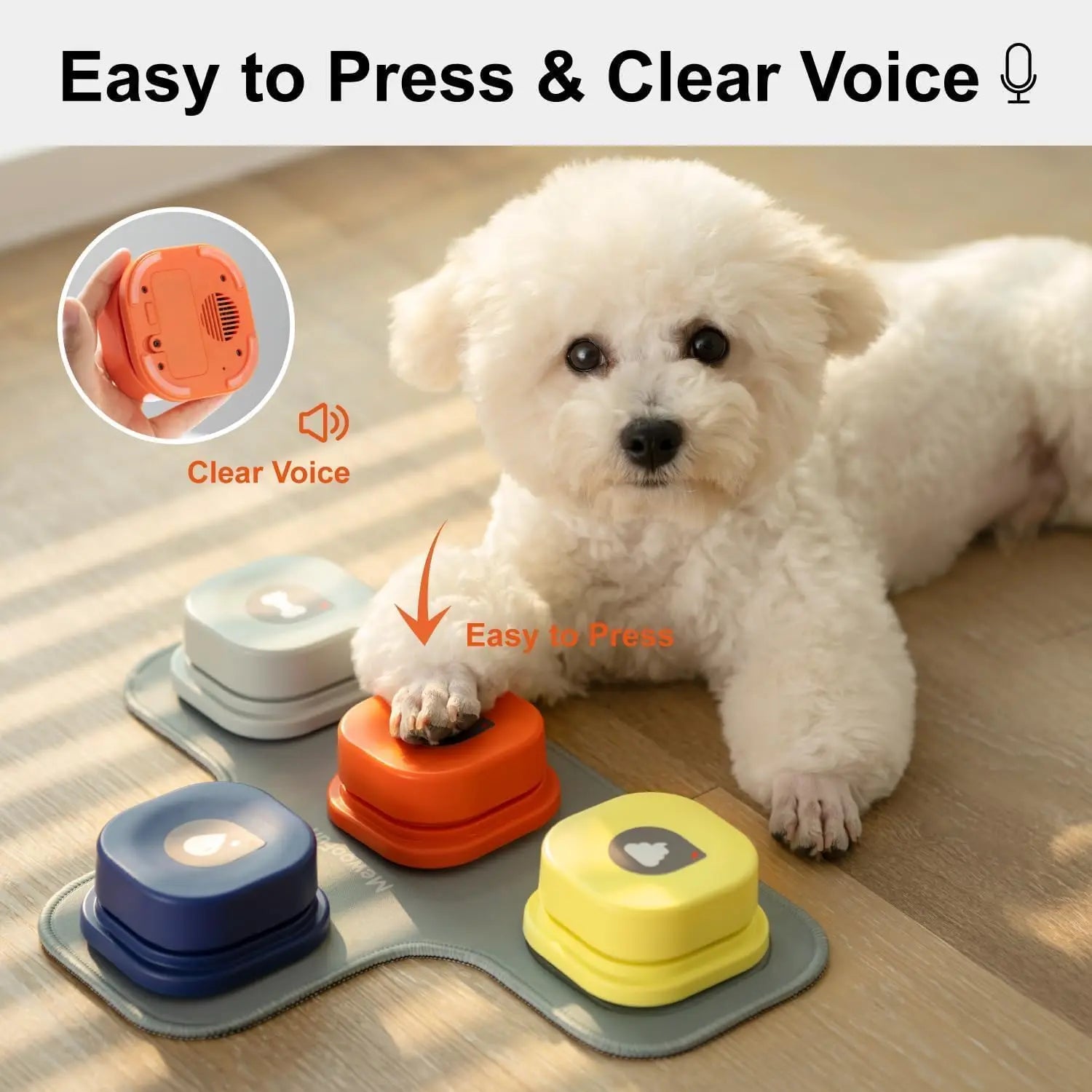 MEWOOFUN Dog Button Record Talking Pet