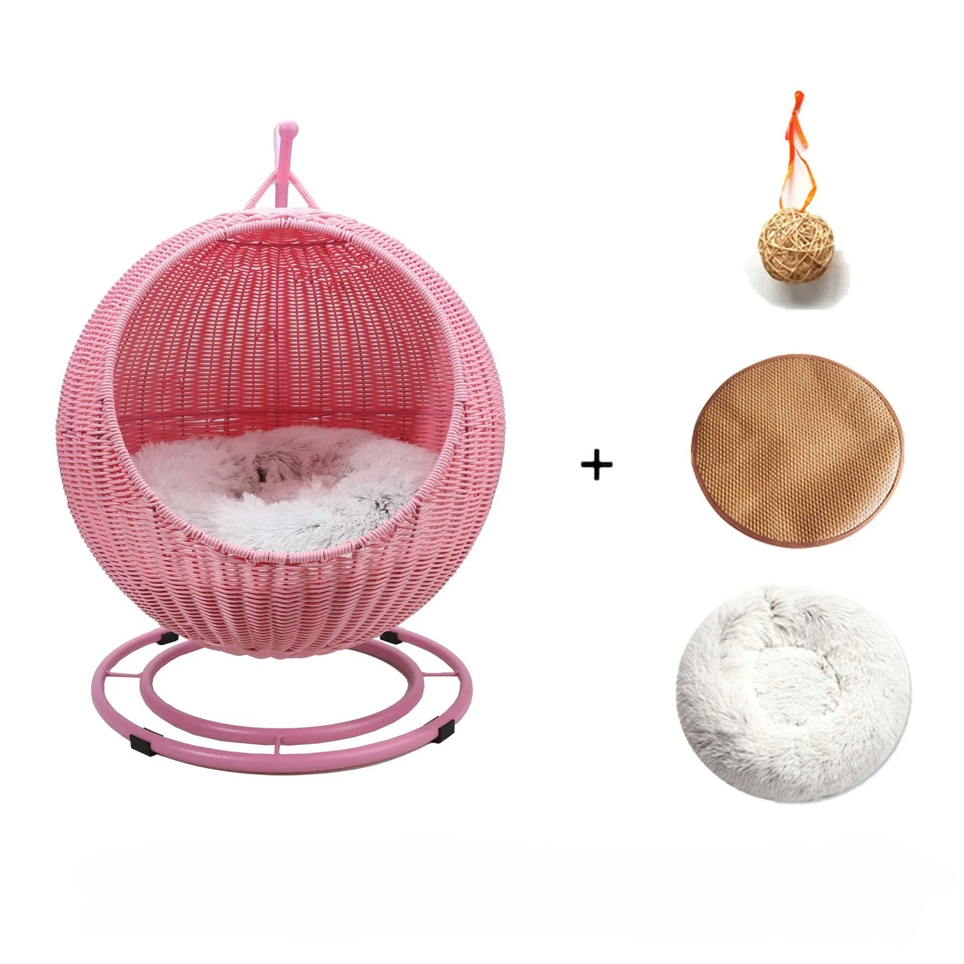 Rattan Cat Nest and Cat Cage Washable Cat Hanging