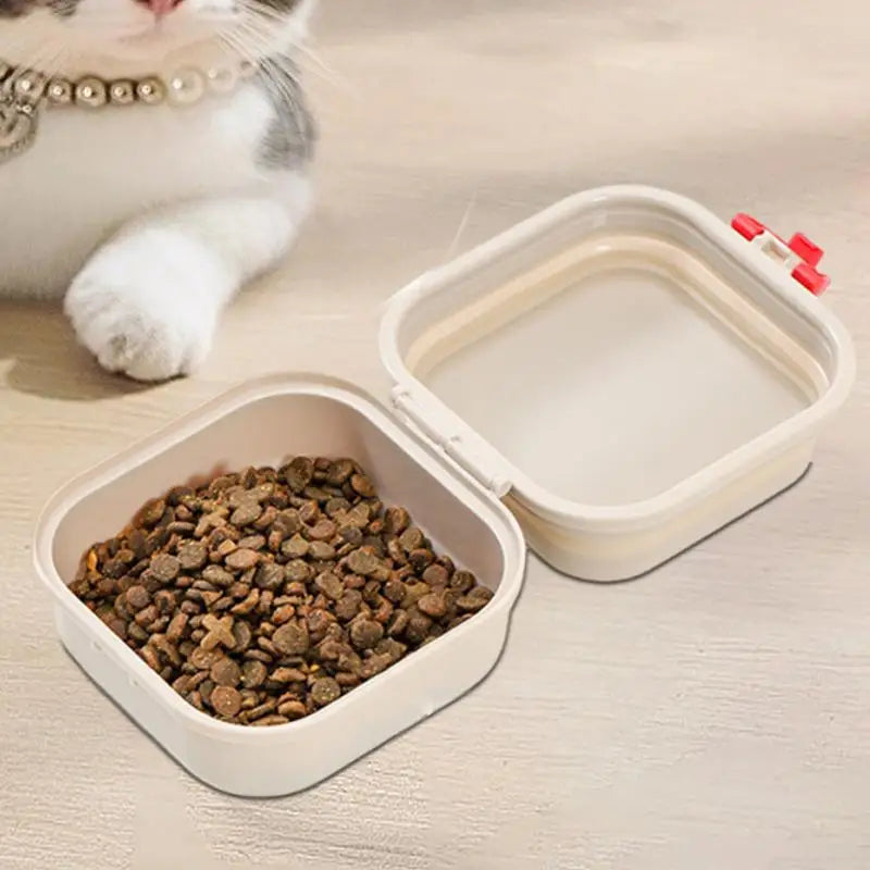 Travel Dog Water Food Bowl Folding Puppy Feeder