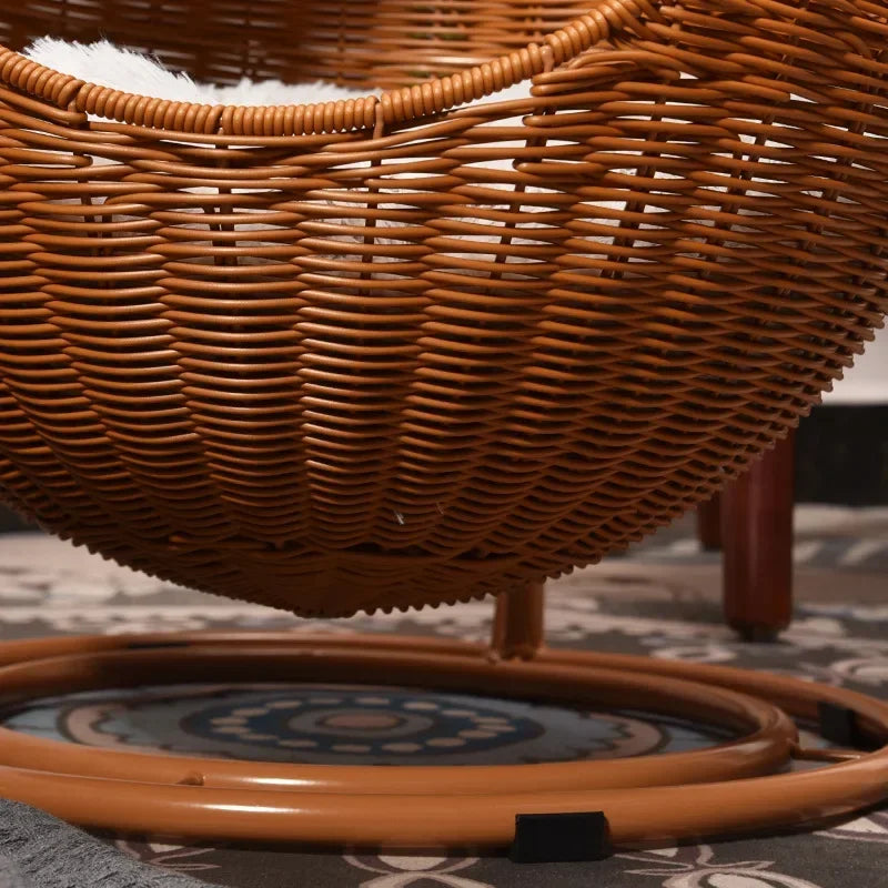 Rattan Cat Nest and Cat Cage Washable Cat Hanging