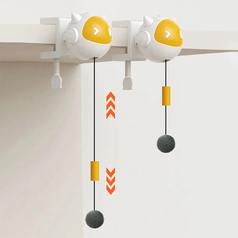 Electric Cat Toy Ball Automatic Lifting Spring Rod
