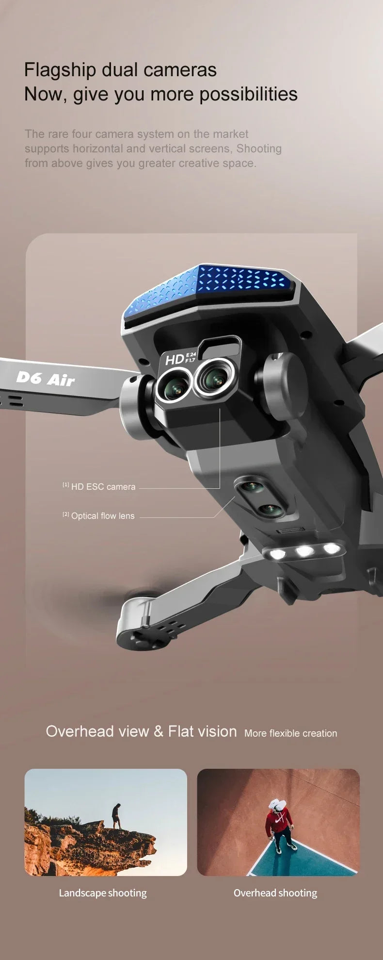 New D6 8K Drone Professional HD Dual Camera