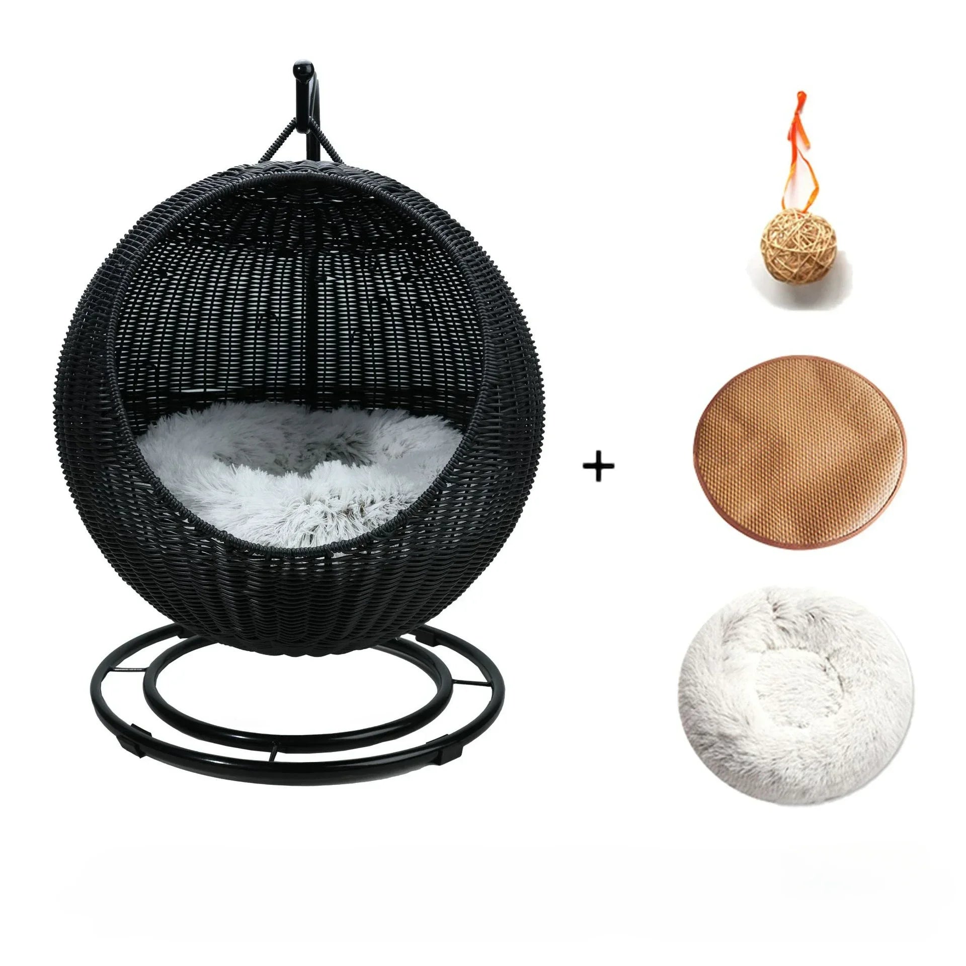 Rattan Cat Nest and Cat Cage Washable Cat Hanging