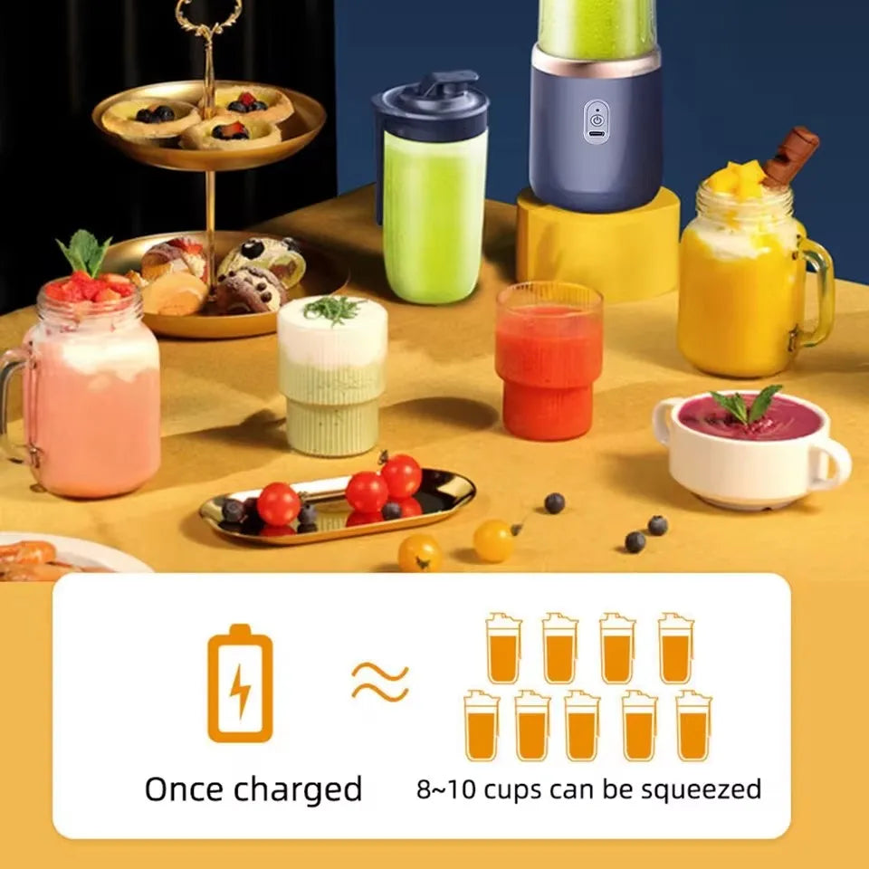 1pc Portable Small Electric Juicer Stainless Steel
