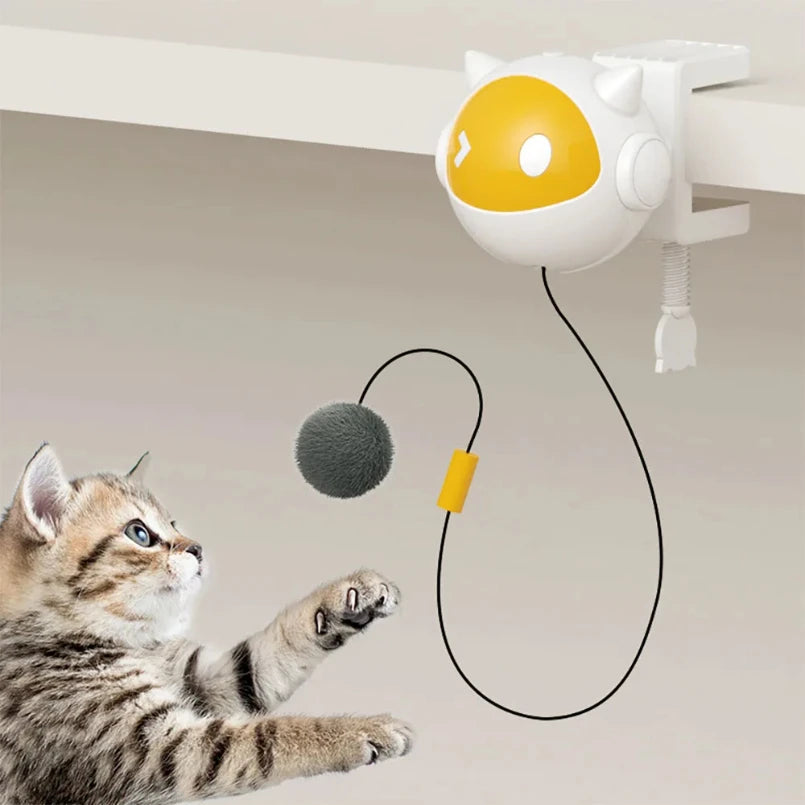 Electric Cat Toy Ball Automatic Lifting Spring Rod