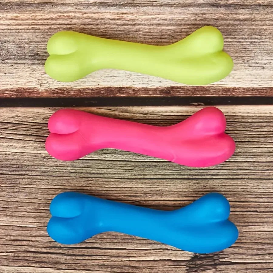 1pc Pet Toy; Soft Bone Shape Toy; Dog Teething