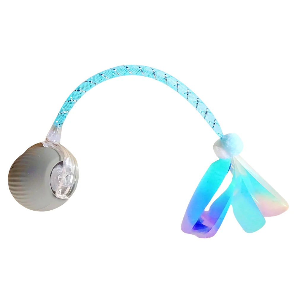 Interactive Cat Toys Ball with Elastic Mesh Tail Auto