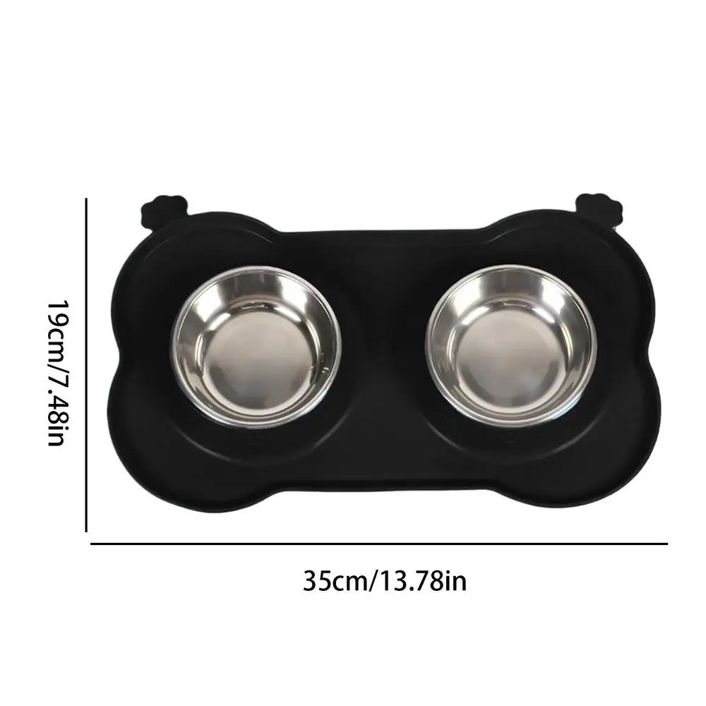 Dog Double Feeding Bowl Double Feeder Bowls