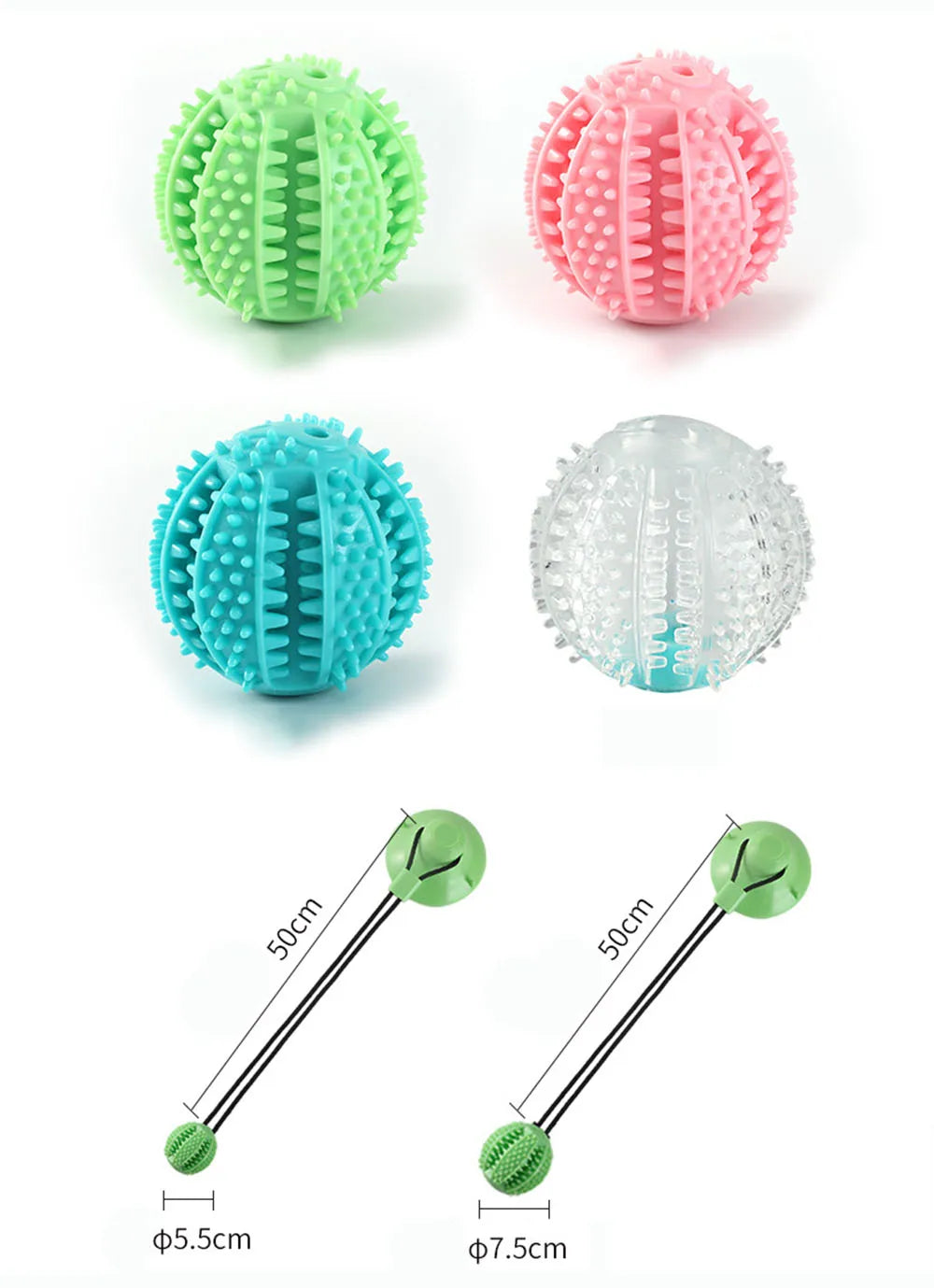 Dog Chew Ball Toys for Aggressive Chewers Interactive