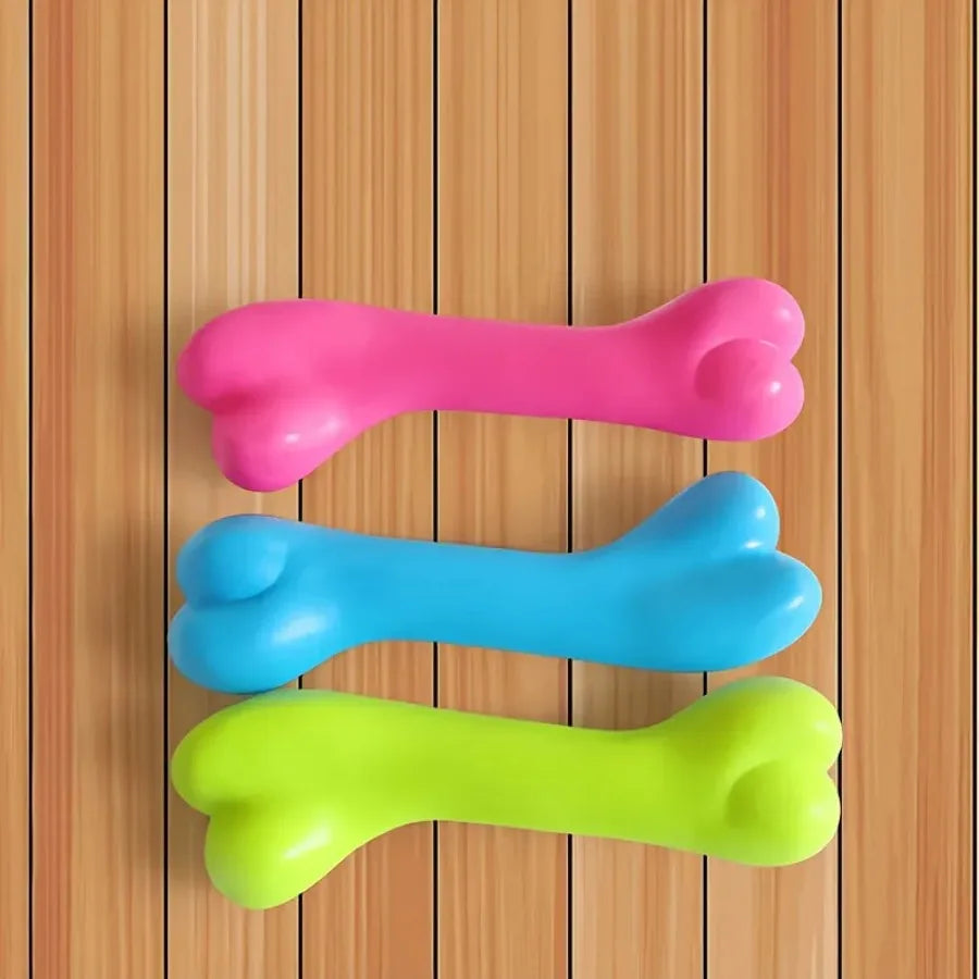 1pc Pet Toy; Soft Bone Shape Toy; Dog Teething
