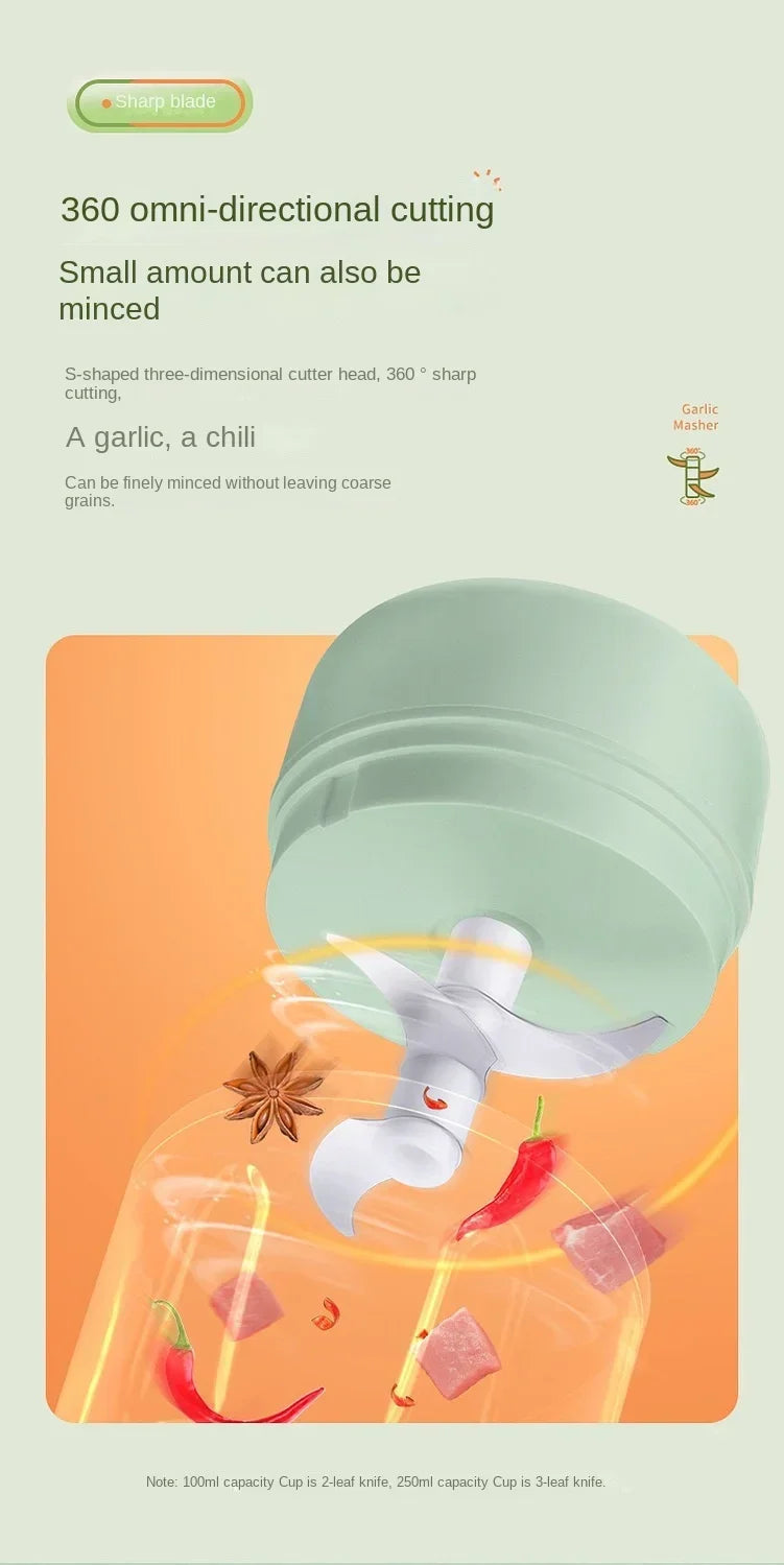 Portable Electric Garlic Chopper Veggie Chopper