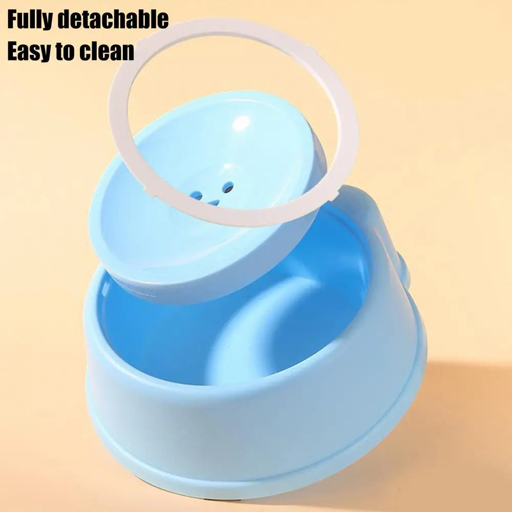 Pet Water Dish Spill-Proof Dog Bowl Slow Water