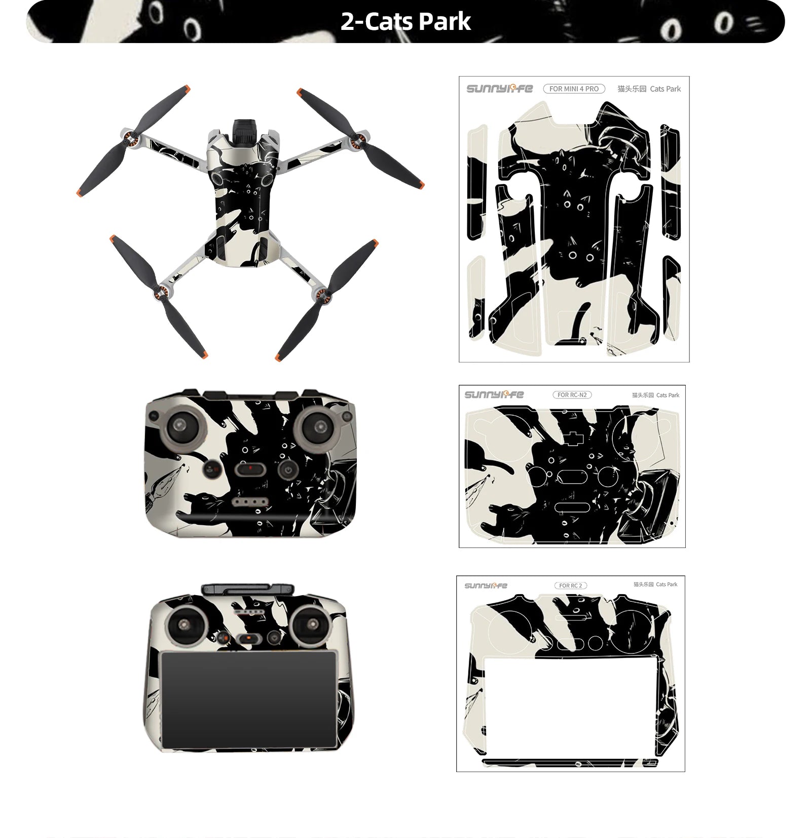 For DJI Mini 4 Pro Stickers Drone Protective Film