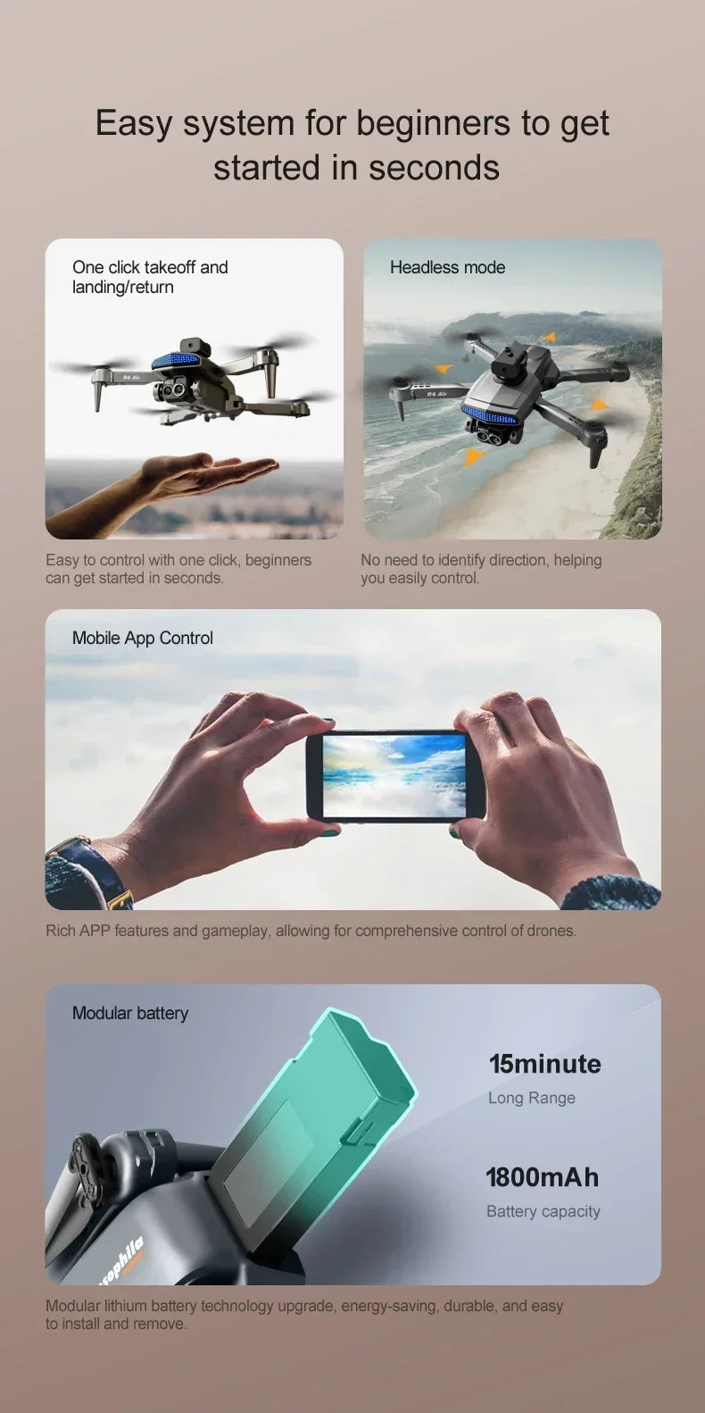 New D6 8K Drone Professional HD Dual Camera