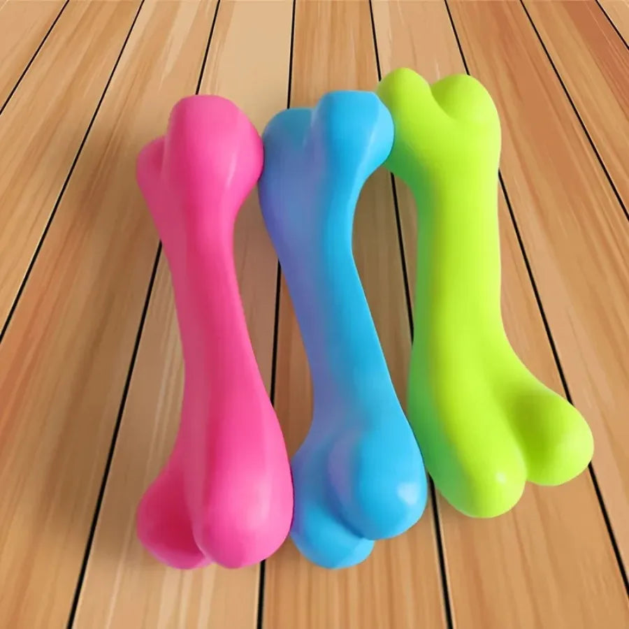 1pc Pet Toy; Soft Bone Shape Toy; Dog Teething