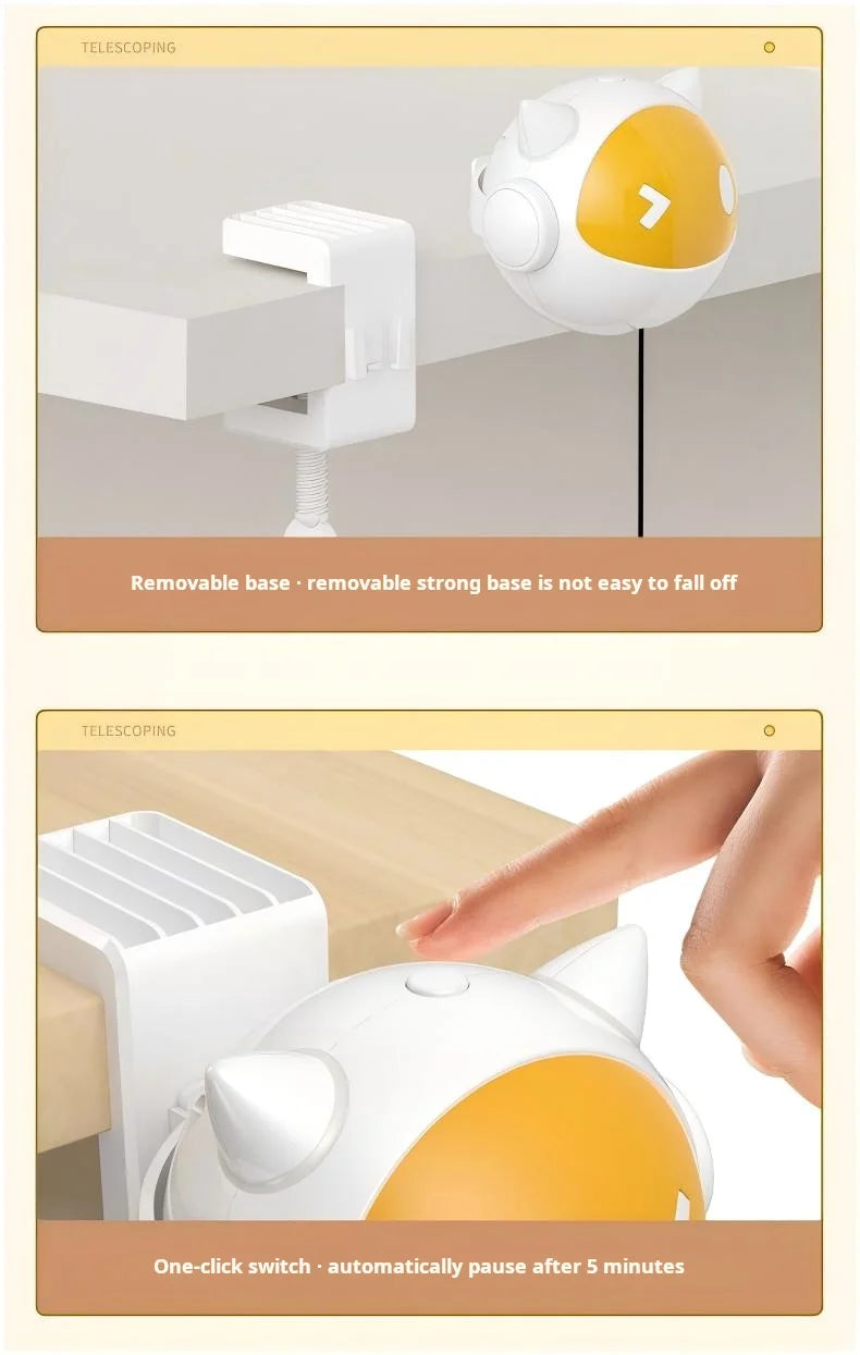 Electric Cat Toy Ball Automatic Lifting Spring Rod