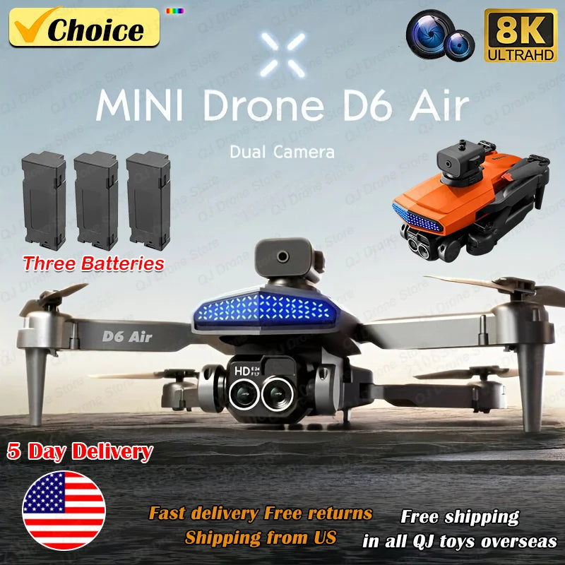 New D6 8K Drone Professional HD Dual Camera