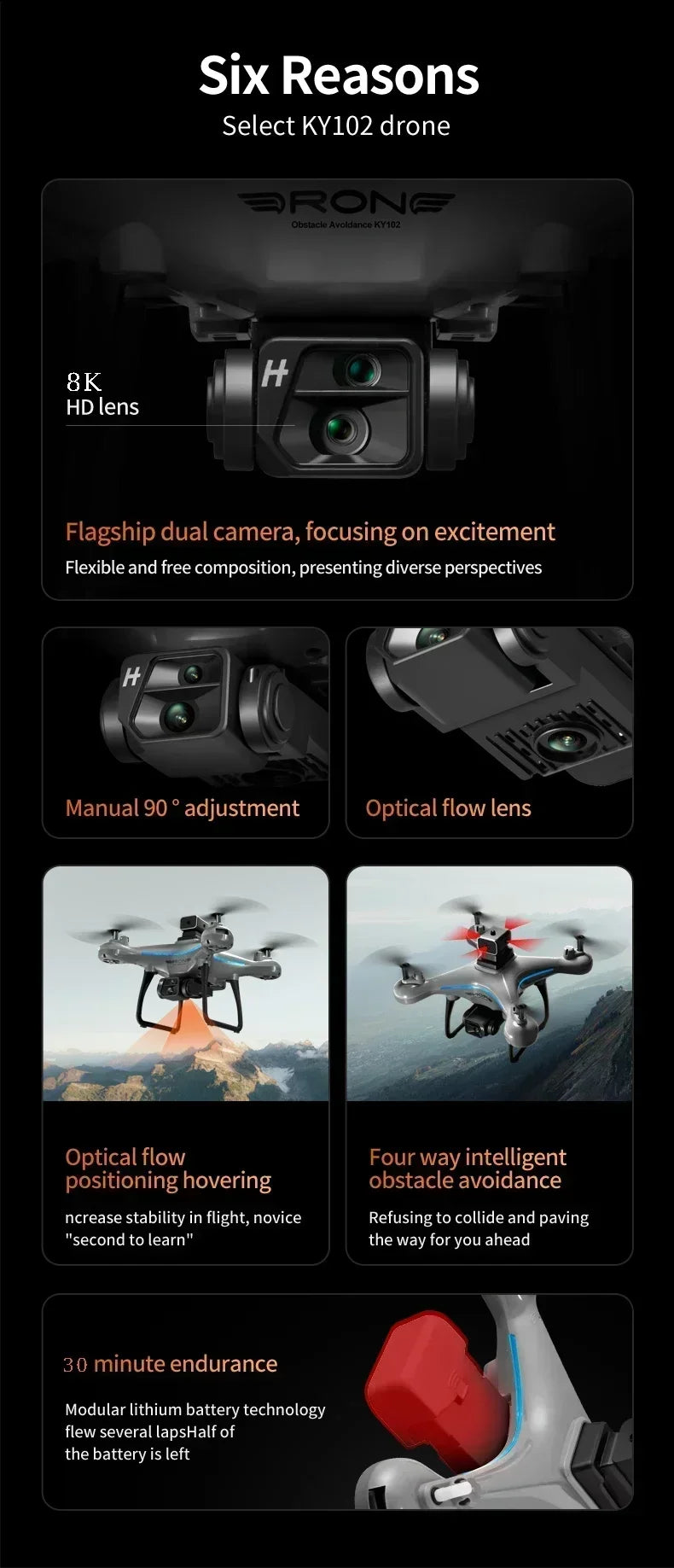 2025 KY102 Drone 8K Professional Dual Camera