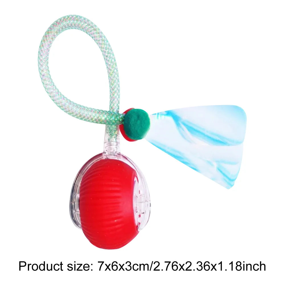 Interactive Cat Toys Ball with Elastic Mesh Tail Auto
