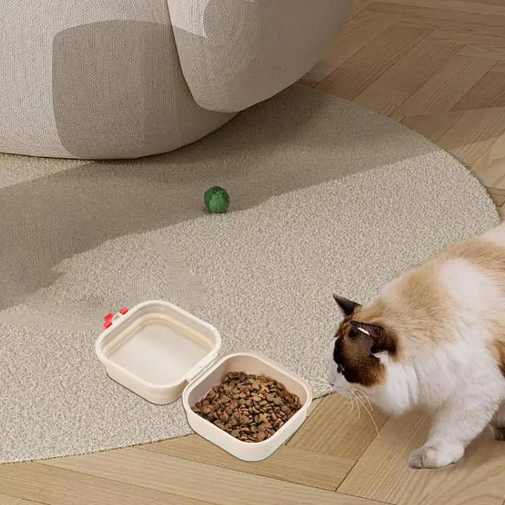 Travel Dog Water Food Bowl Folding Puppy Feeder