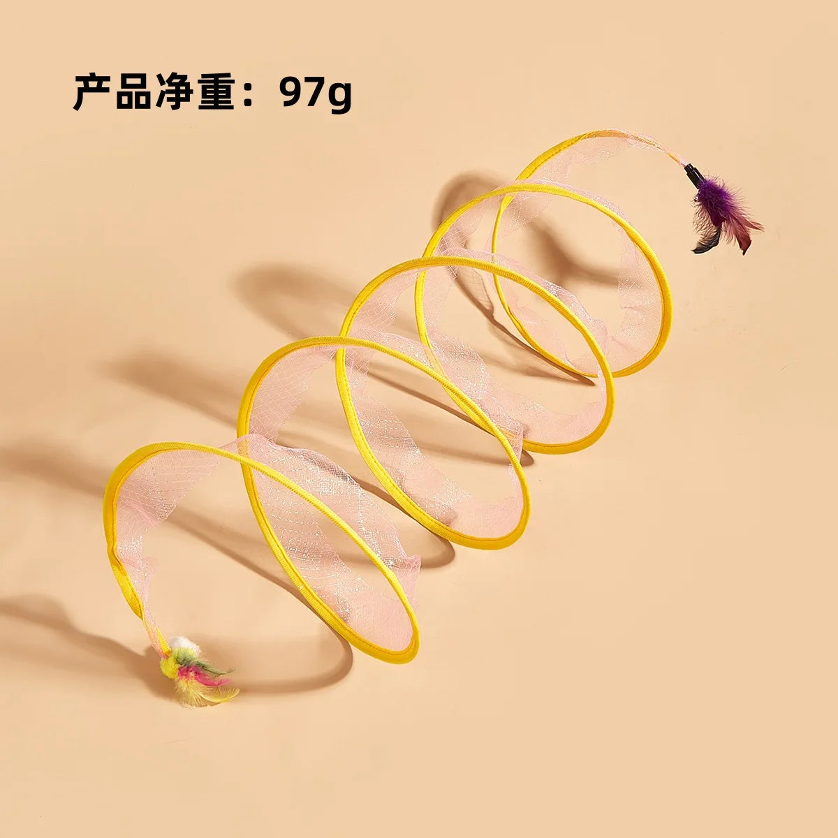 S Type Cats Tunnel Spring Toy Folded Cat Tunnel