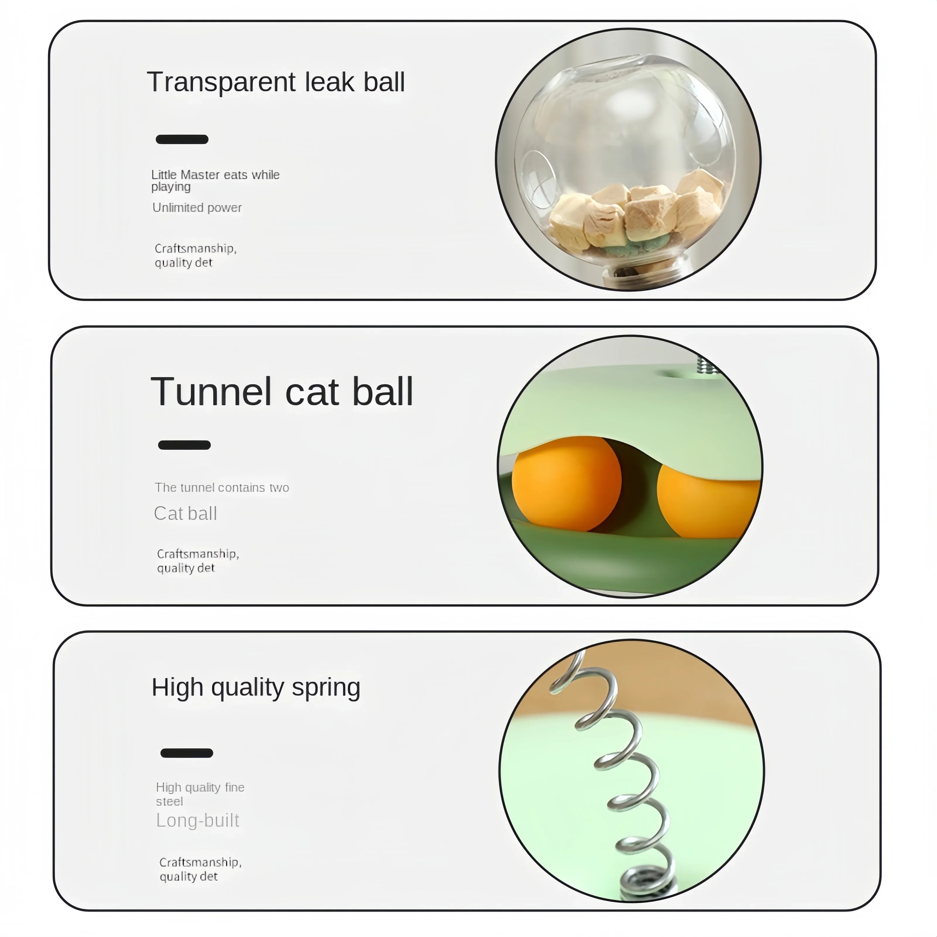 Cat Puzzle Food Leaking Ball Toy Cat Dog Interactive