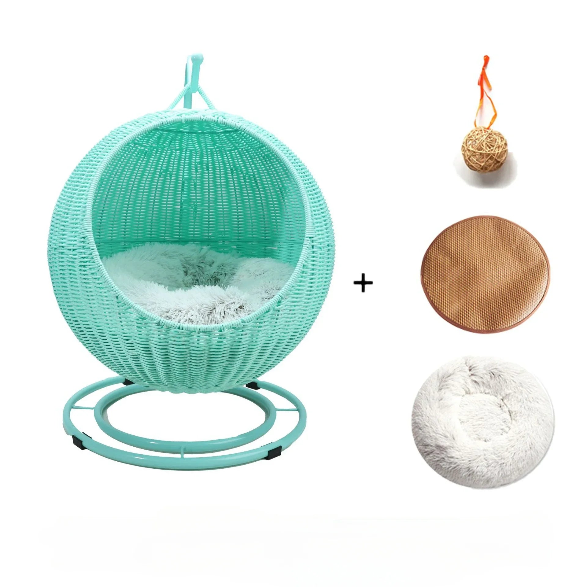 Rattan Cat Nest and Cat Cage Washable Cat Hanging