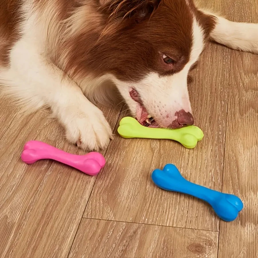 1pc Pet Toy; Soft Bone Shape Toy; Dog Teething