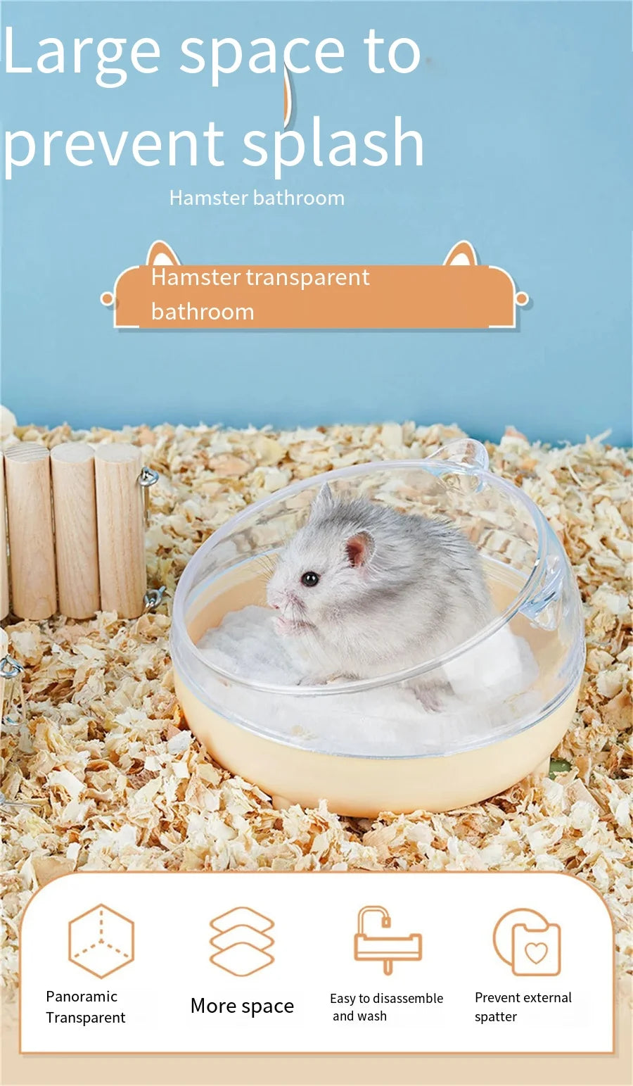 Hamster Bathroom House Sandbox Full Transparent