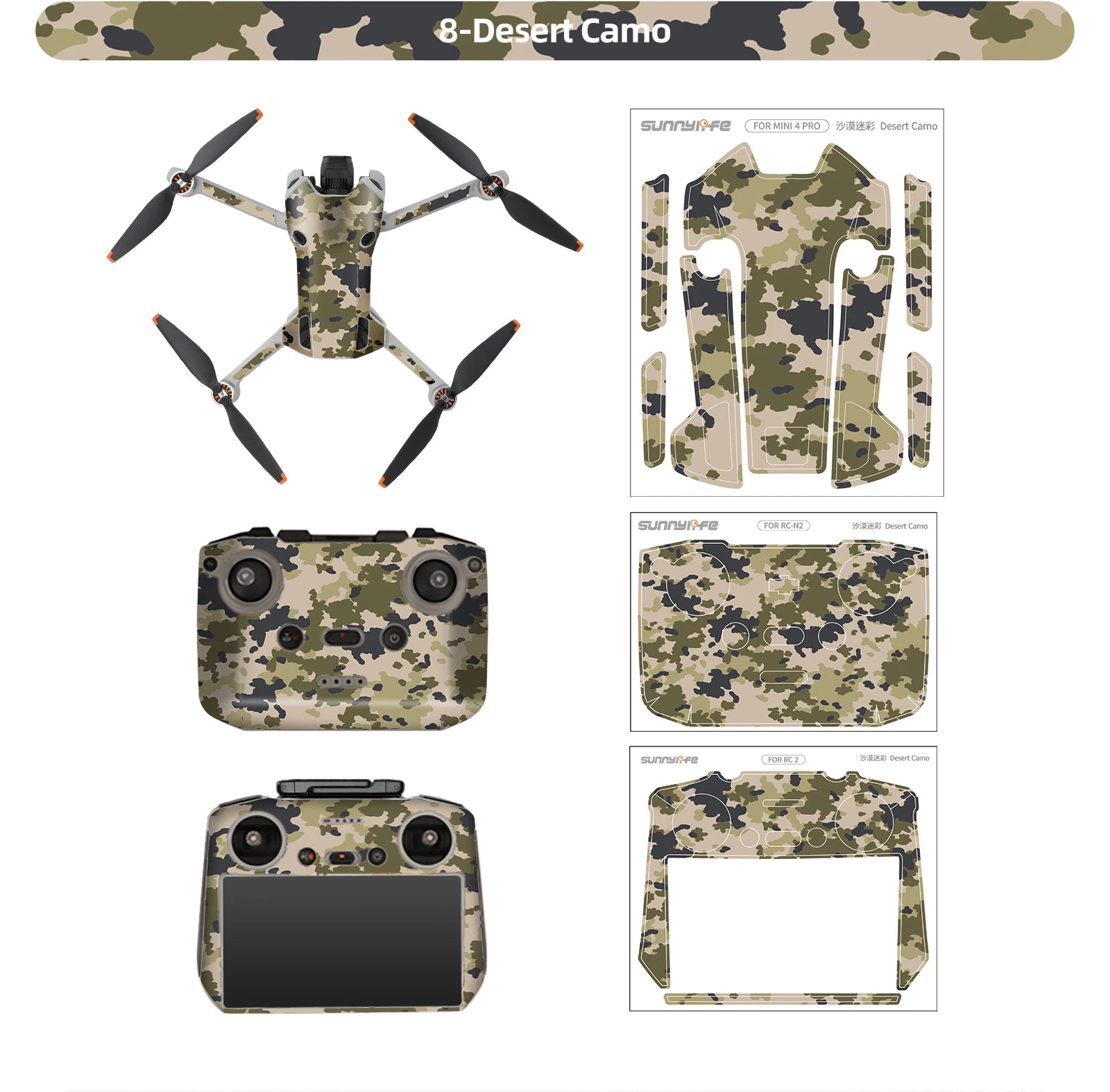 For DJI Mini 4 Pro Stickers Drone Protective Film