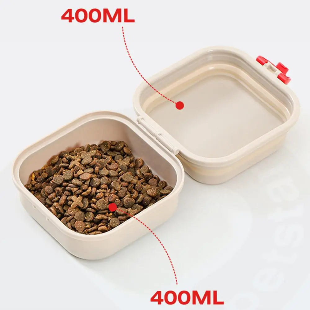 Travel Dog Water Food Bowl Folding Puppy Feeder