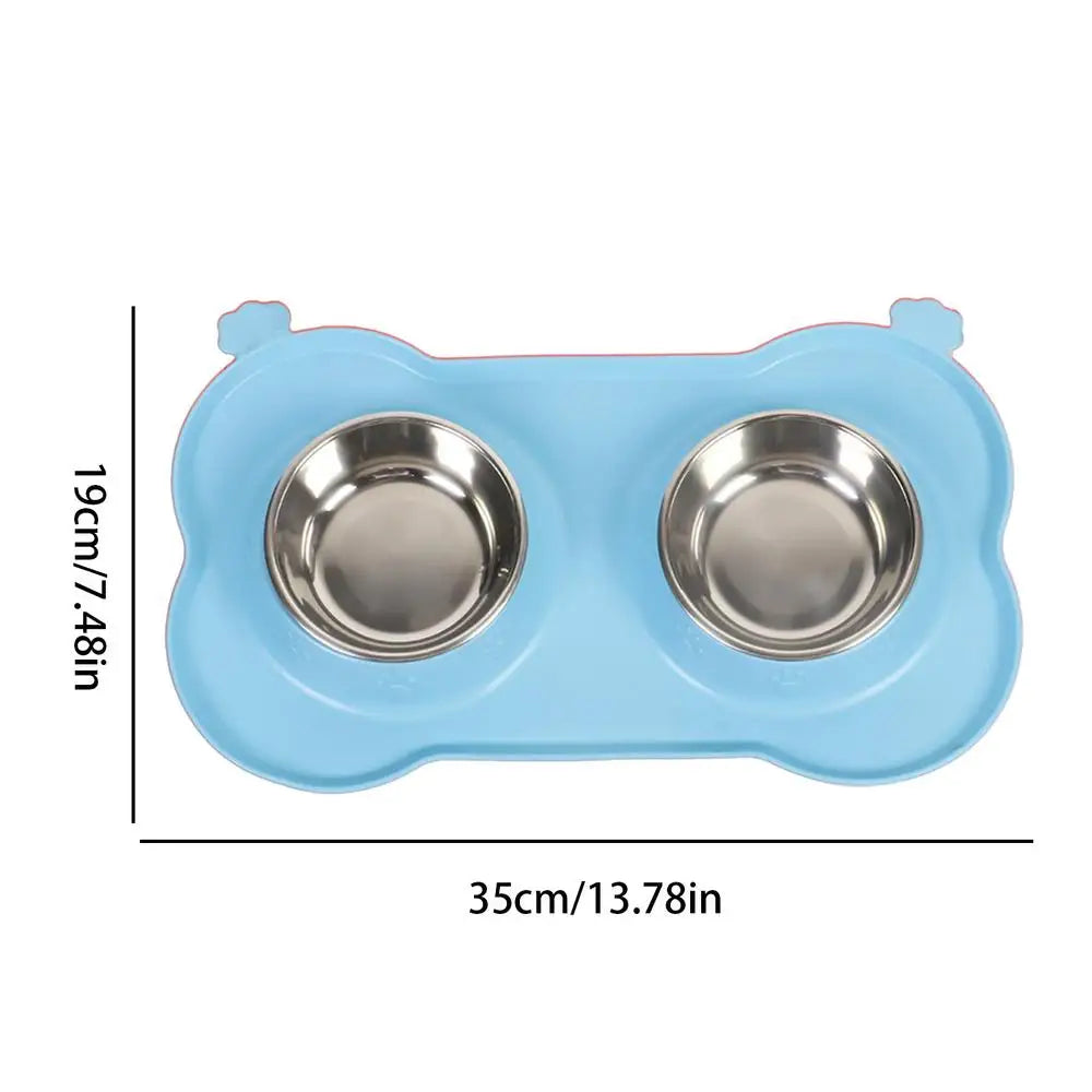 Dog Double Feeding Bowl Double Feeder Bowls
