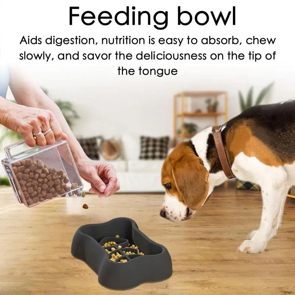 Dog Slow Feeding Bowl Silicone Anti-Choking Pet