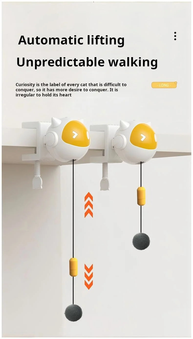 Electric Cat Toy Ball Automatic Lifting Spring Rod