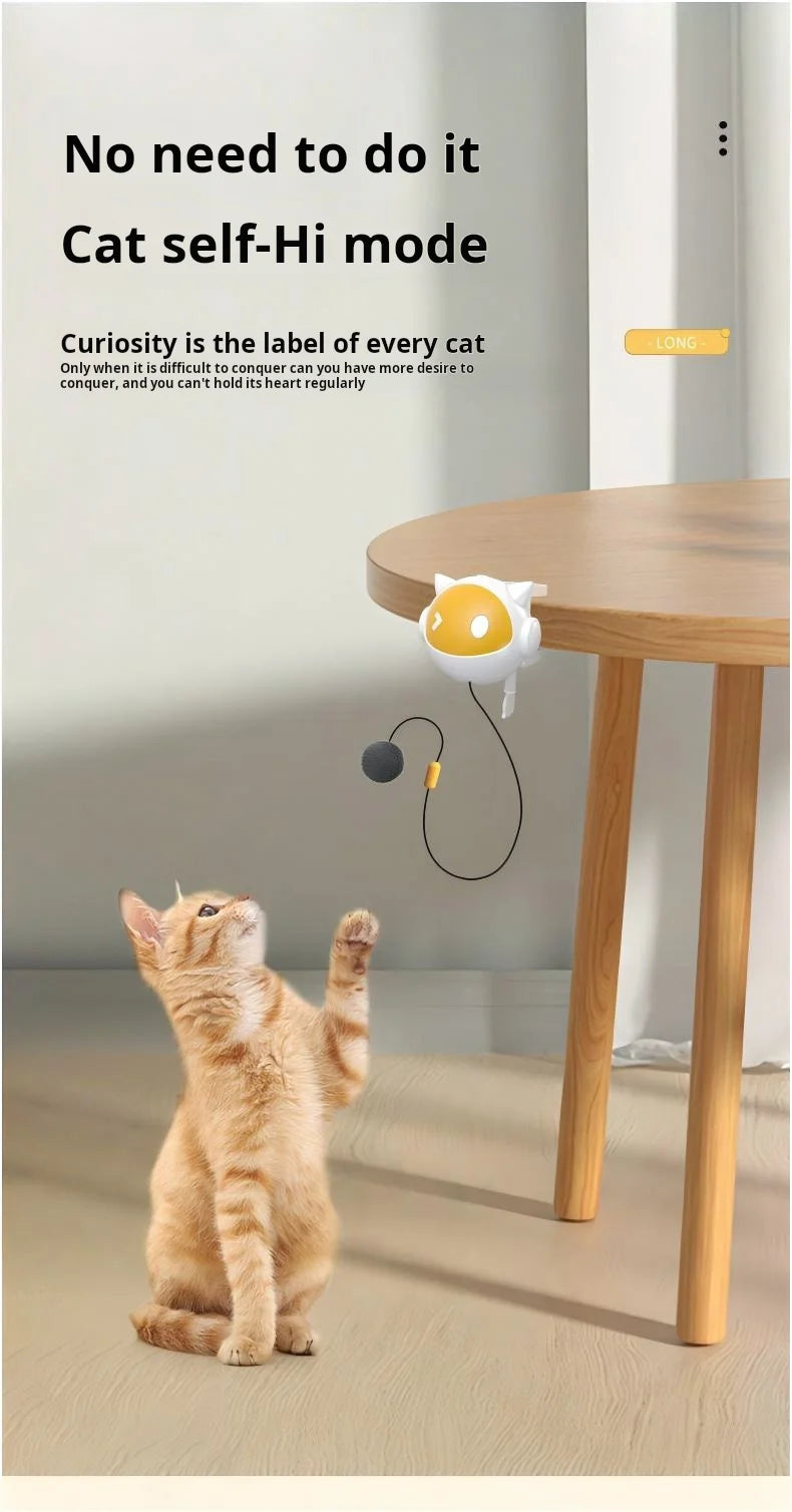 Electric Cat Toy Ball Automatic Lifting Spring Rod