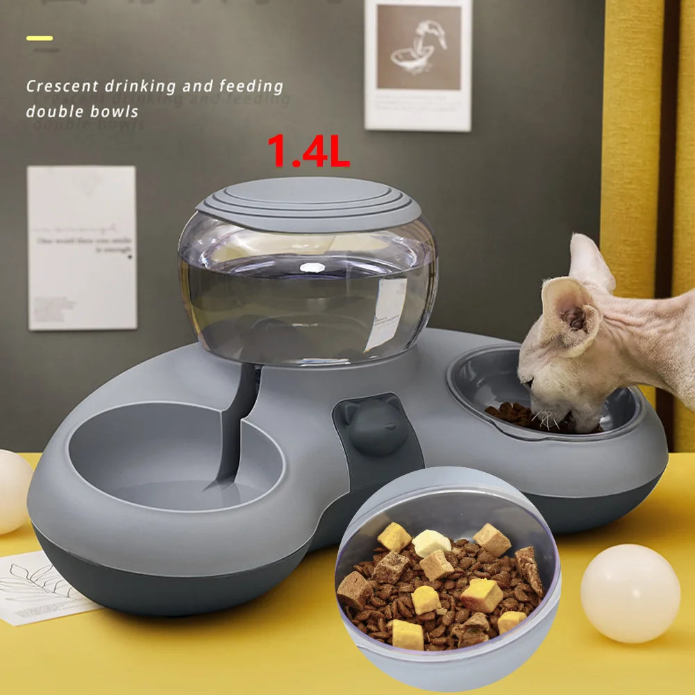 2 In 1 Auto Water Drinker for Cats Dogs Cat Food