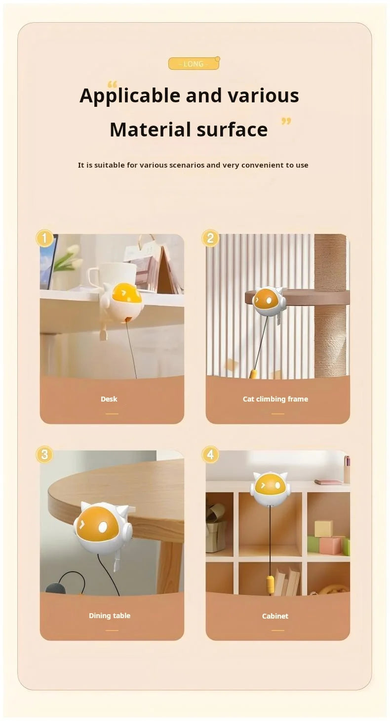 Electric Cat Toy Ball Automatic Lifting Spring Rod