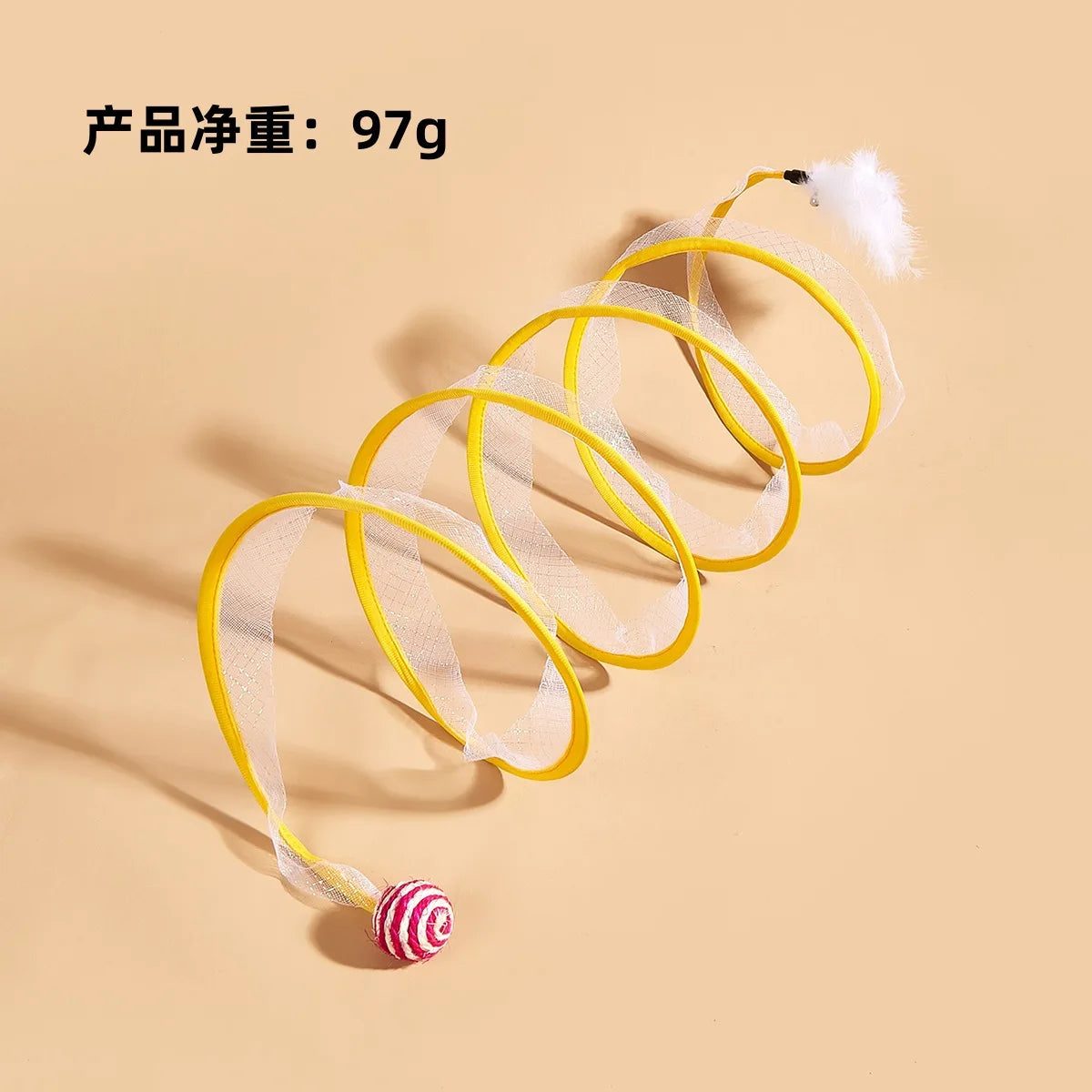 S Type Cats Tunnel Spring Toy Folded Cat Tunnel