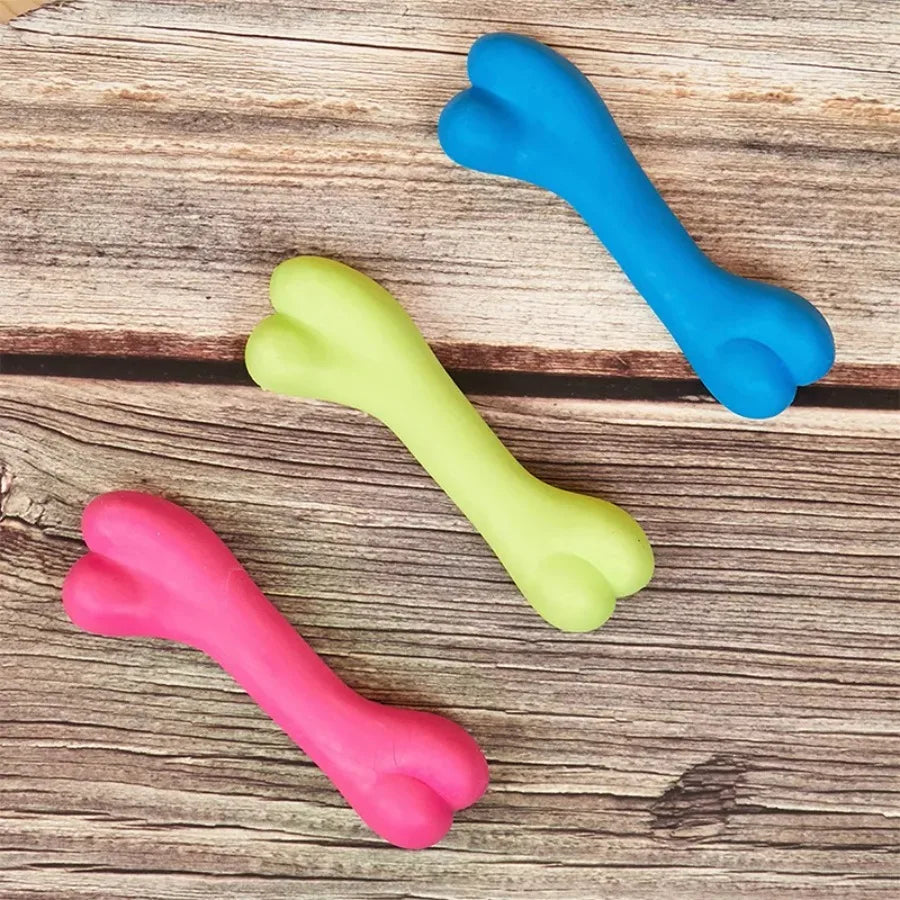 1pc Pet Toy; Soft Bone Shape Toy; Dog Teething