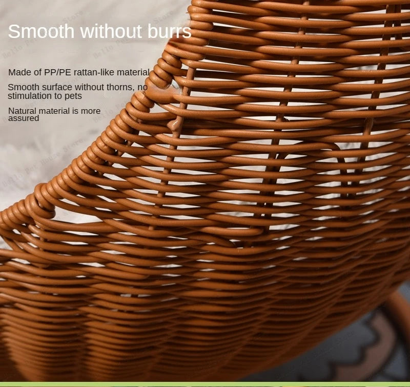 Rattan Cat Nest and Cat Cage Washable Cat Hanging