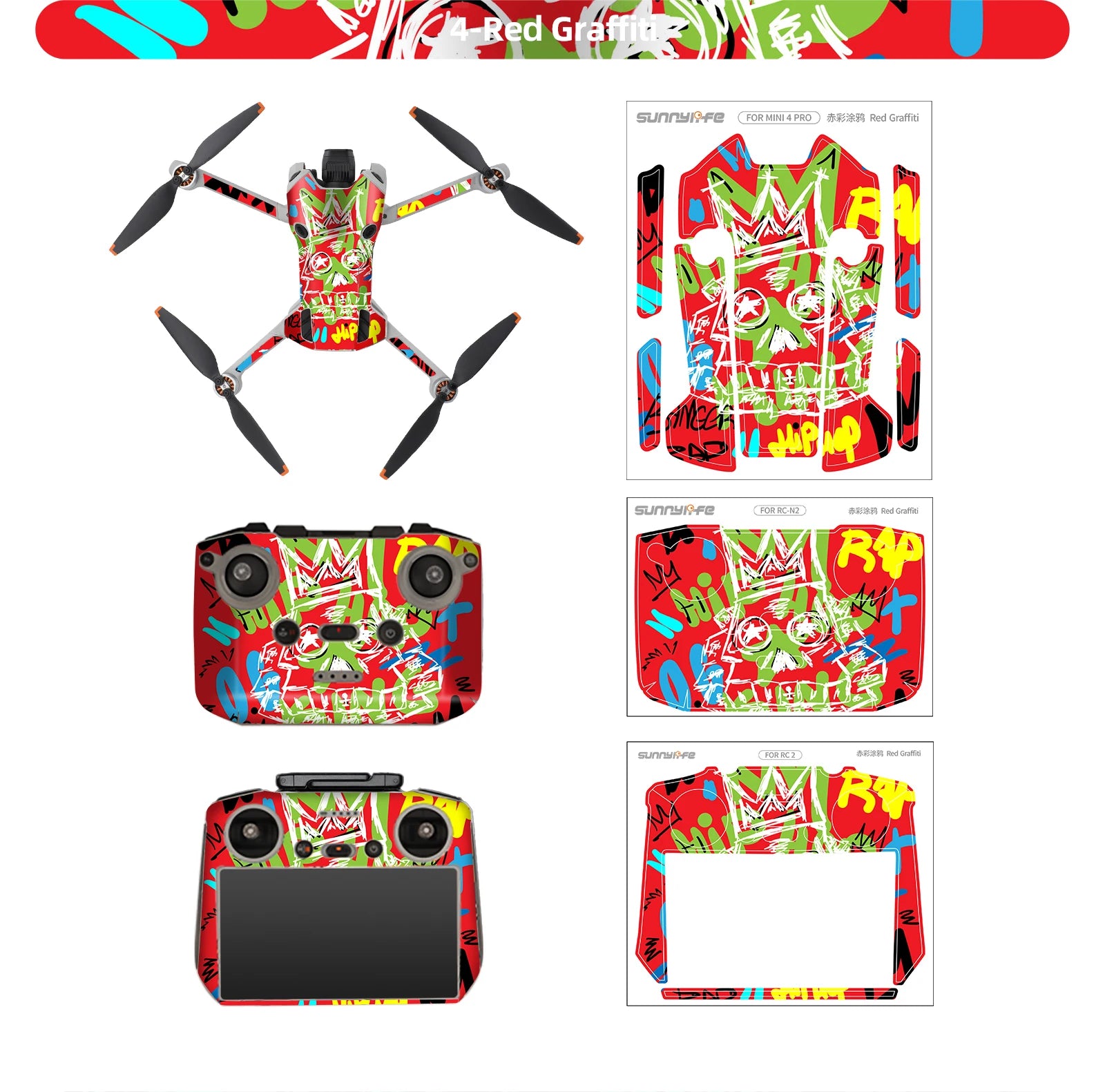 For DJI Mini 4 Pro Stickers Drone Protective Film