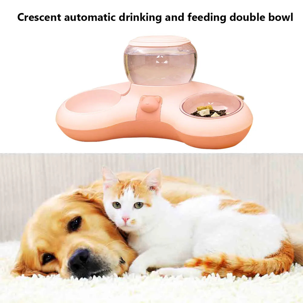 2 In 1 Auto Water Drinker for Cats Dogs Cat Food