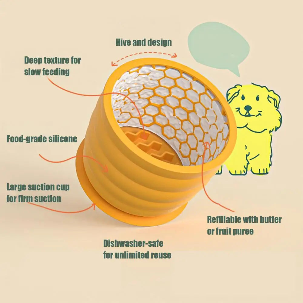 Silicone Dog Lick Bowl 620ml Slow Feeder Bowl
