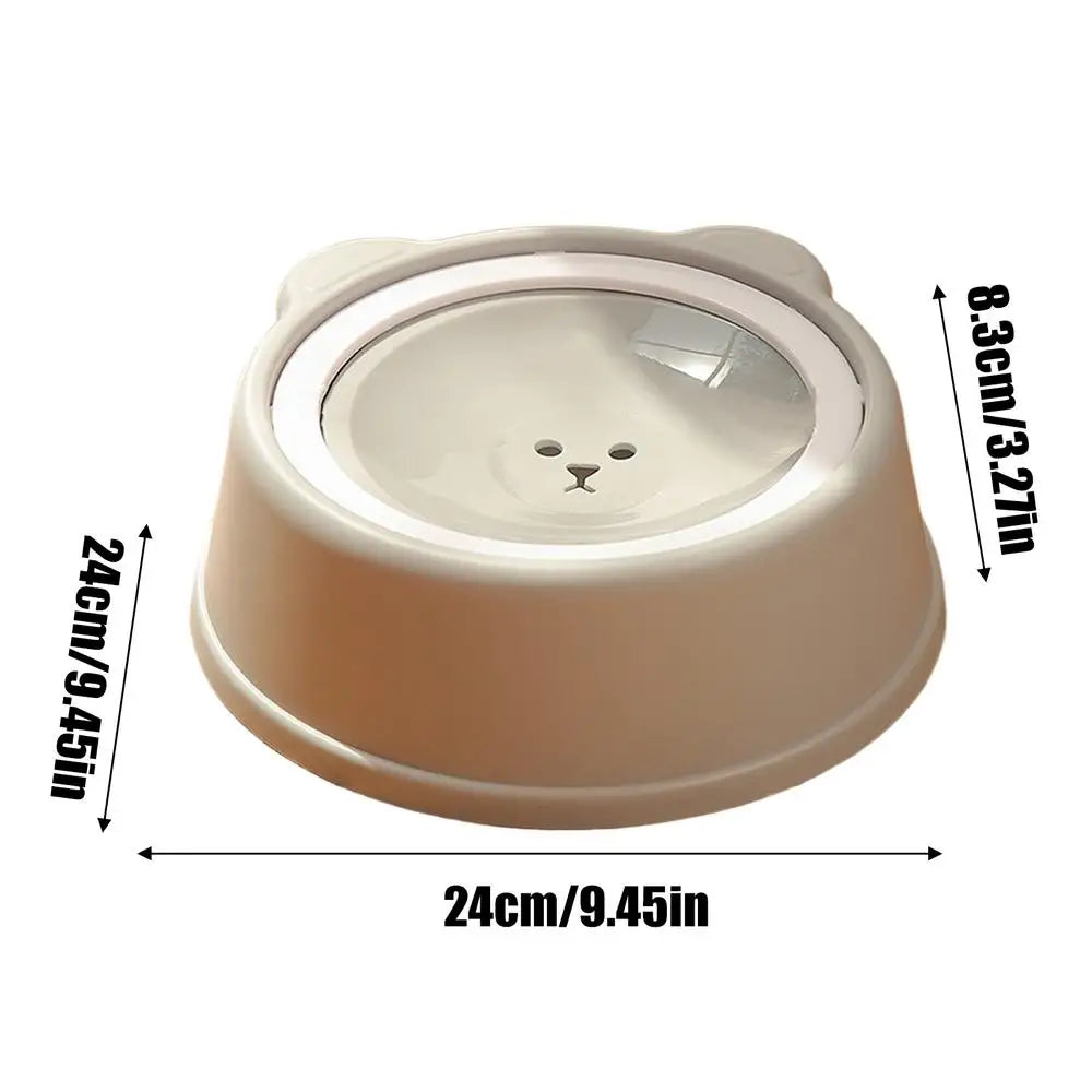 Pet Water Dish Spill-Proof Dog Bowl Slow Water